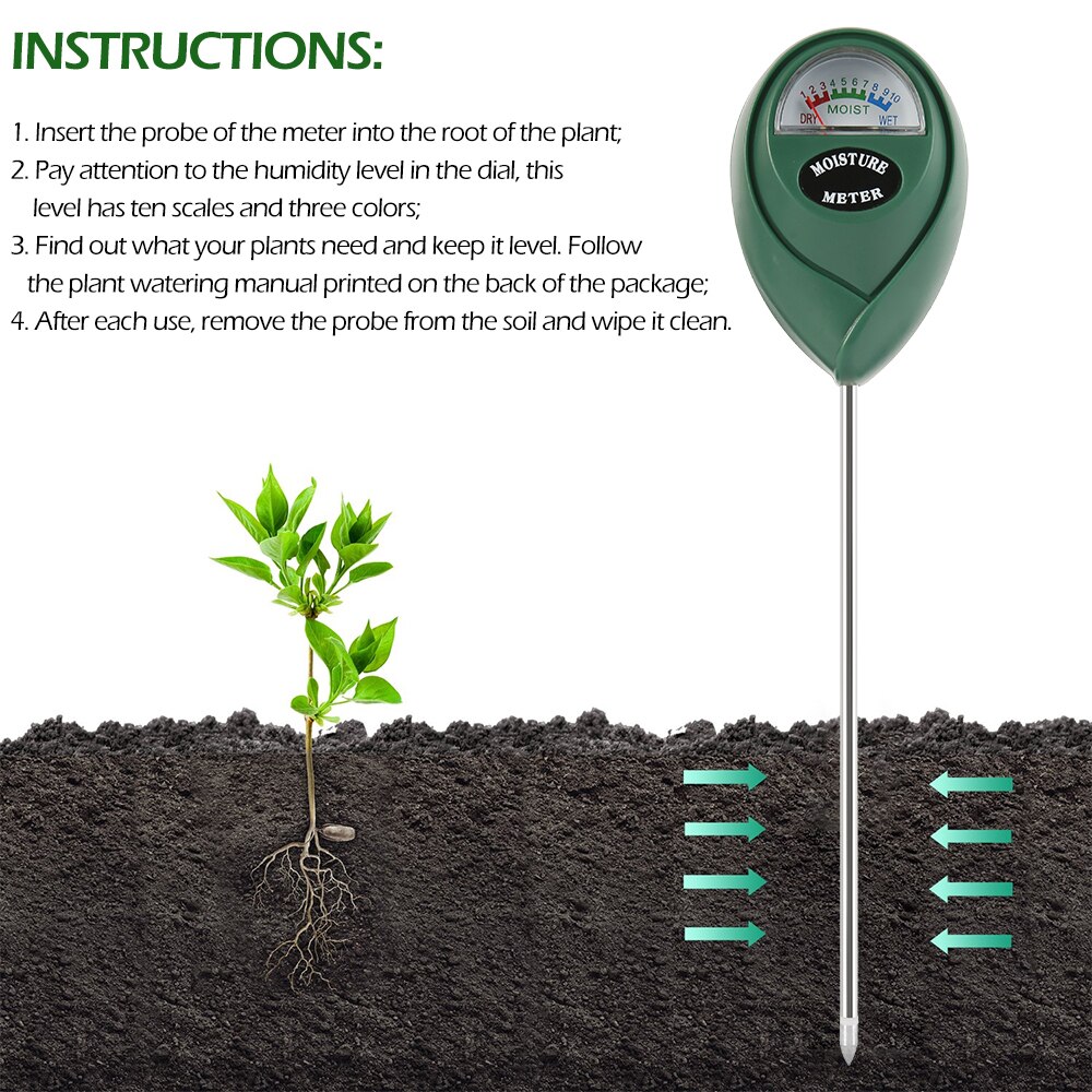 Soil Moisture Meter Soil Water Monitor Digital Moisture Sensor Hydrometer Needle Soil Humidity Meter for Garden Outdoor Indoor