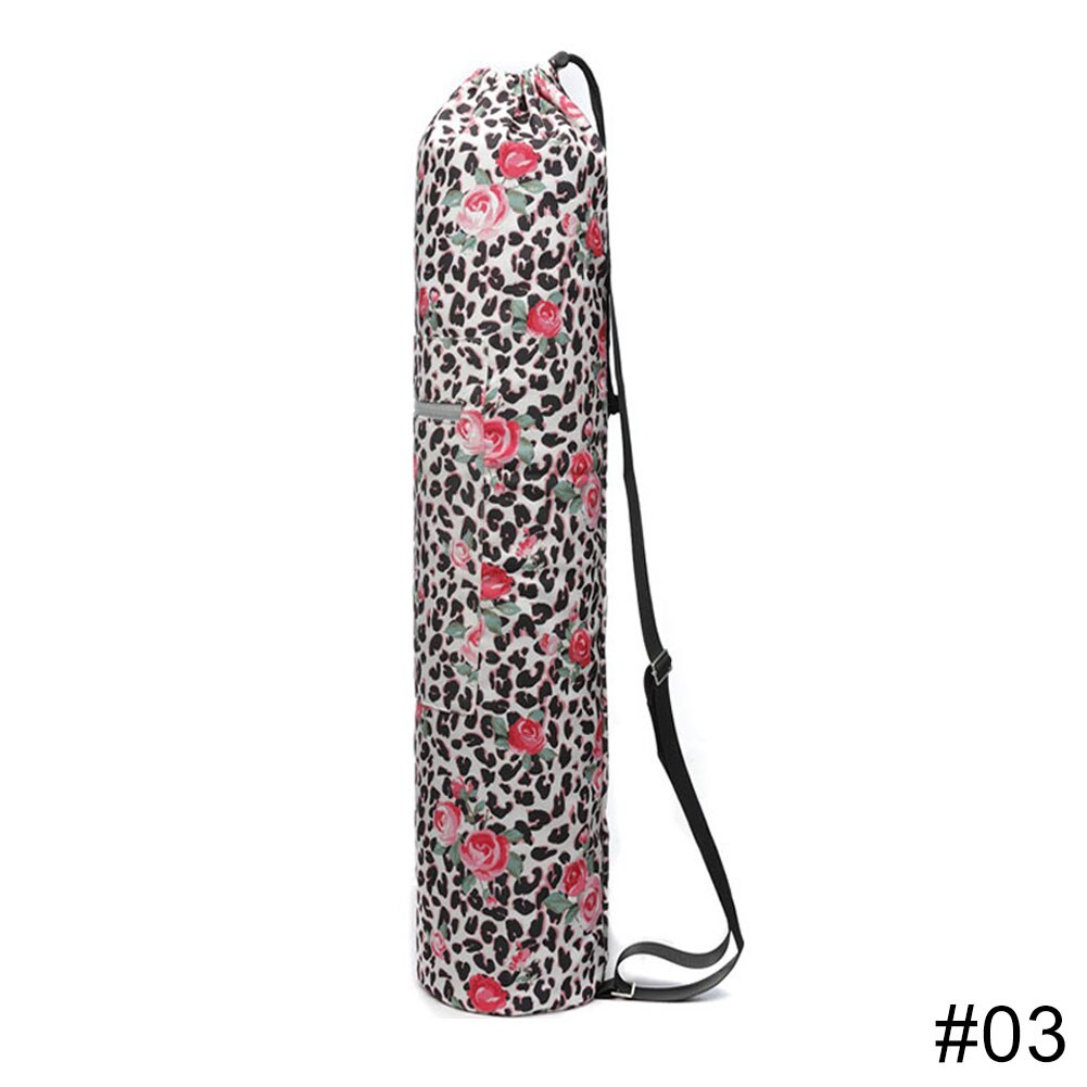 Yogamattentasche mit toploader, innentasche, floralem print, verstellbarem schultergurt und reflektierenden details: 03