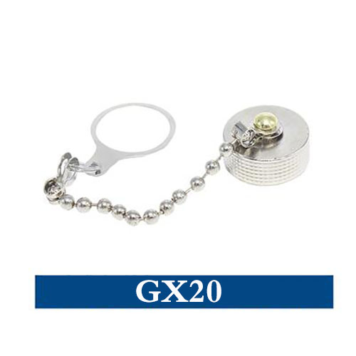 1 stk  gx12 gx16 gx20 luftfartsstikdæksel vandtæt dæksel støv metal / gummihætte cirkulært stik beskyttelseshylster: Fuld metal  gx20