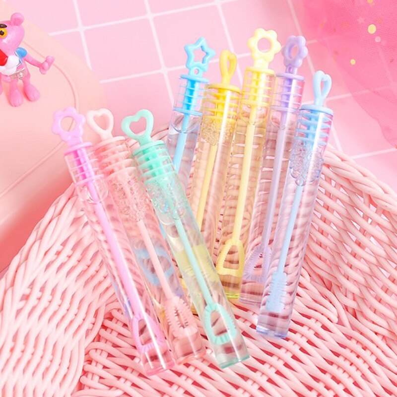 gwiazda serce puste butelki na bańki mydlane ślub dekoracja urodzinowa zabawki dla dzieci bąbelki ekspres kolor losowo