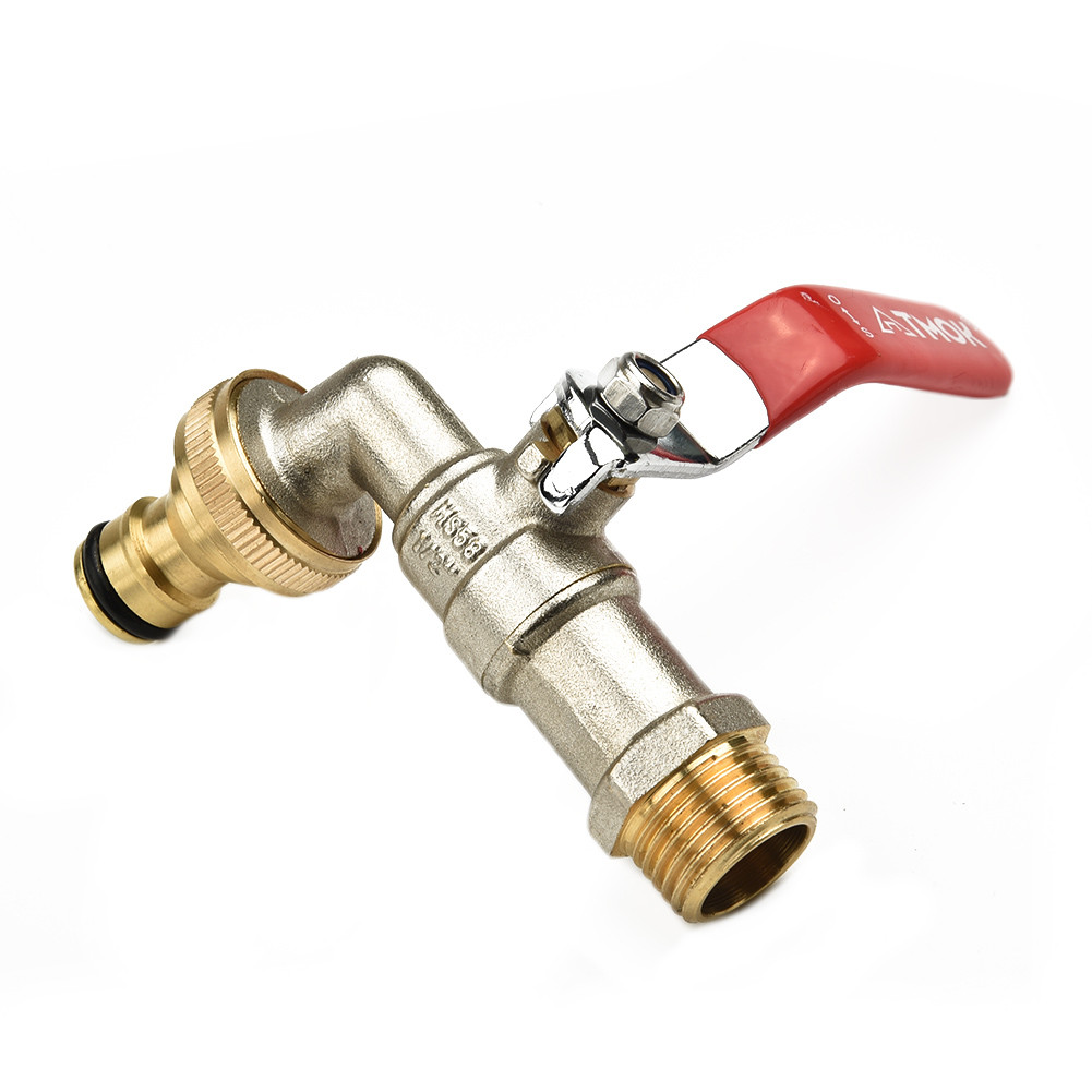 1/2 Inch Water Tap Lever Valve Ball Valve Garden Water Outlet Outdoor Faucet Garden Watering Equipments Water Tank Fitting