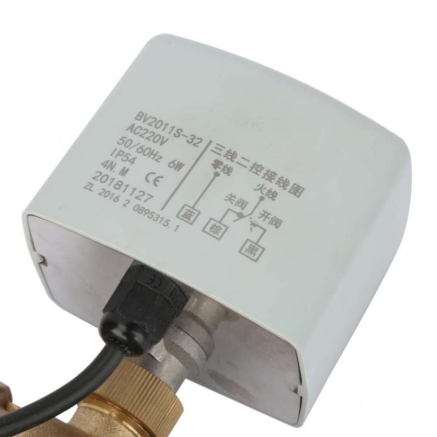 Solenoid Valve AC220V DN50 2" Inch 2-Way 3-Wire Brass Electric Motorized Ball Valve Electric Magnetic Valve