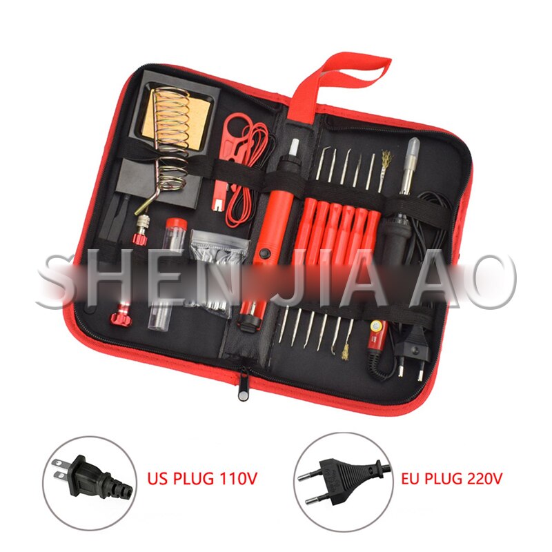 1PC Multifunctional Electric Soldering Iron Set Combination Tool Screwdriver Desolder Tool Bag Multipurpose Tool Bag 110/220V