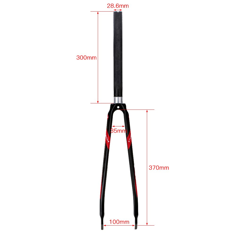 Lixada 25.4Mm 28.6Mm Ultralight Full Carbon Wegfiets Vork 700C Fietsen Fixed Gear Bike Vork Fixie Bike voorvork