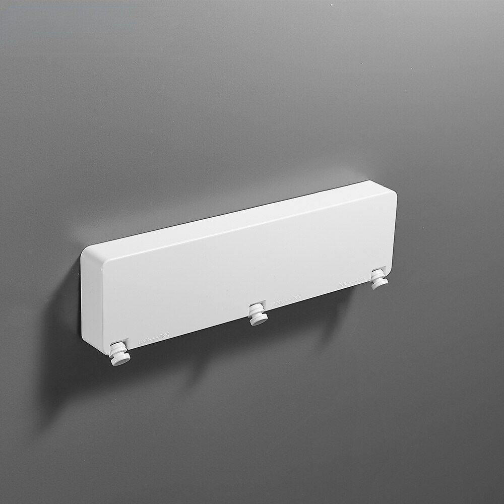 Séchoir à linge rétractable 3 lignes, support de séchage pour linge de salle de bain, corde métallique, Triple couche: White