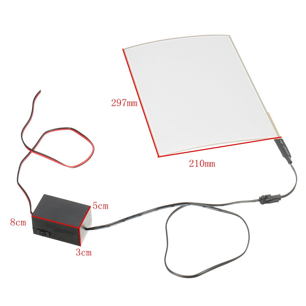 A4 LED EL Tafel Elektrolumineszenz Papier Neon- Blatt Hintergrundbeleuchtung Dekoration Wandler 12V Für Heimat Auto Einkaufen Einkaufen Party