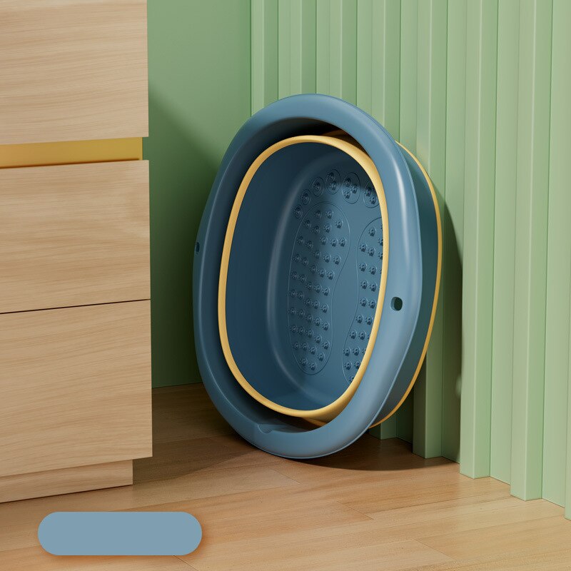 ! Vouwen Voet Inweken Emmer Kan Massage Vat Gezondheid Inweken Voet Bassin Kan Gegaste Door Kalf Voet Voet Wastafel: BLUE WITHOUT LID