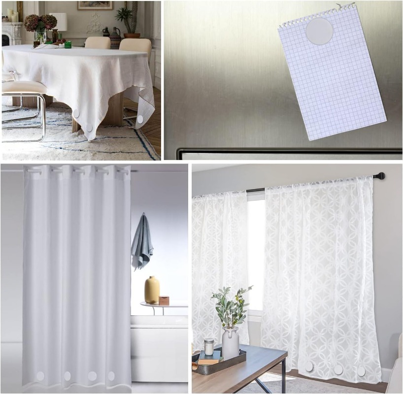 1/4/6 stuks Sterke Magnetische Gordijnen Gewicht Magneet Gesp Winddicht Douchegordijnen Anti Drijvende Balkon Doek Koelkast Magneet