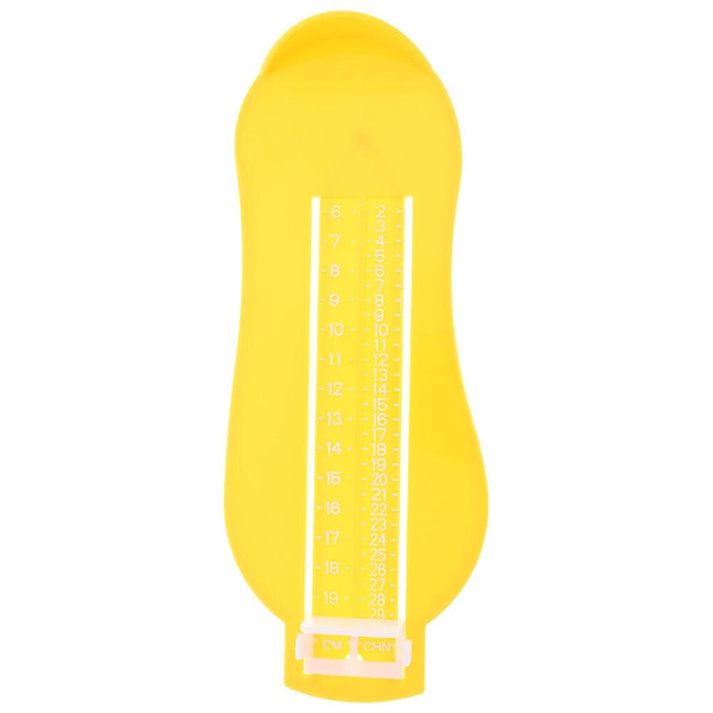 Jauge de mesure du pied pour enfant, 7 couleurs, règle de mesure de la taille des chaussures disponible, voiture ABS pour bébé, plage réglable 0-20cm: YELLOW