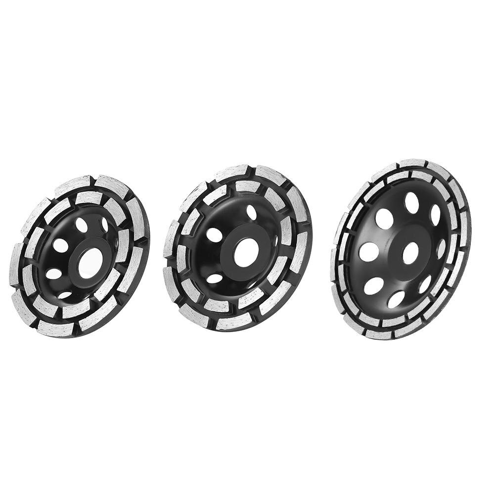 115/125/180mm Diamond Segment Grinding Wheel Cup Disc Grinder Concrete Granite Double Row Stone Cutting Disc Piece Power Tools