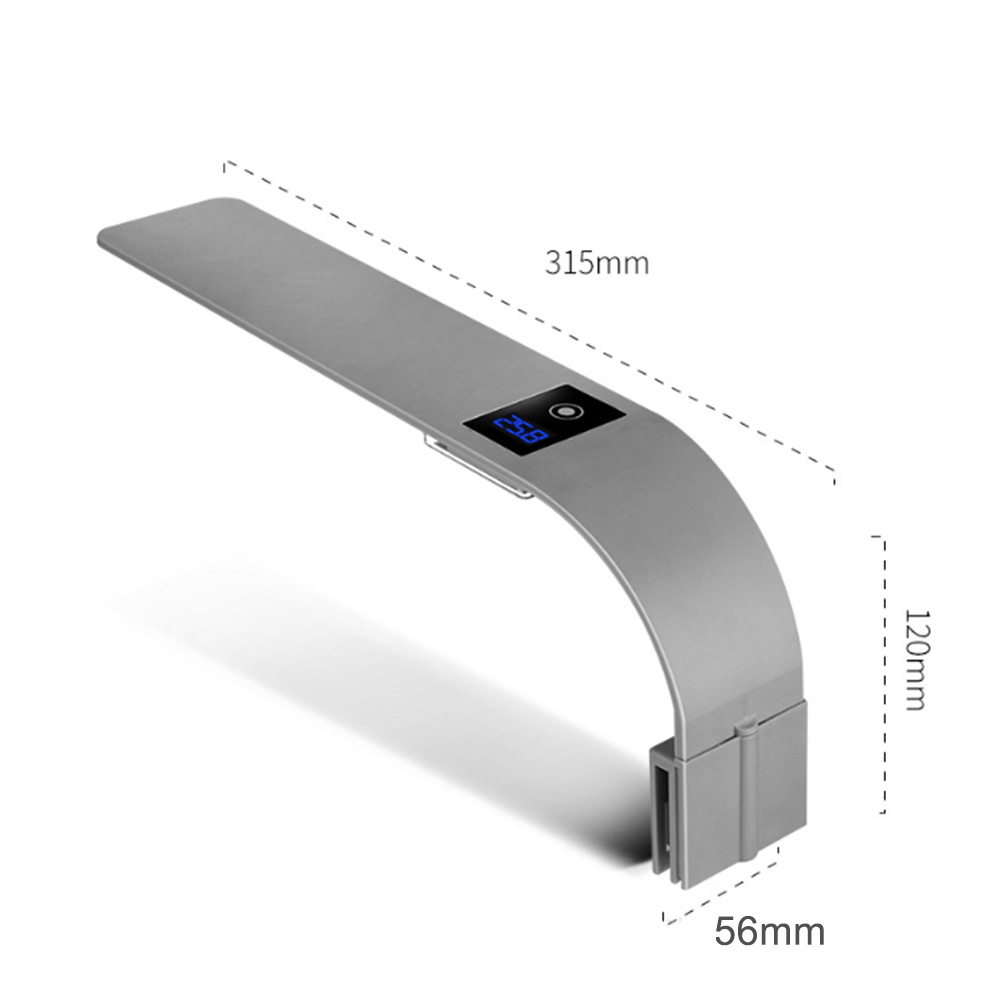 Iluminación LED para acuario con pantalla táctil, lámpara de pecera, iluminación de plantas acuáticas, impermeable, Clip-on, 15W