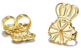 Boucles d'oreilles arrière en forme de couronne pour femmes, support couleur argent, élévateur à Lobe en forme de cœur, accessoires adaptés,: WHITE