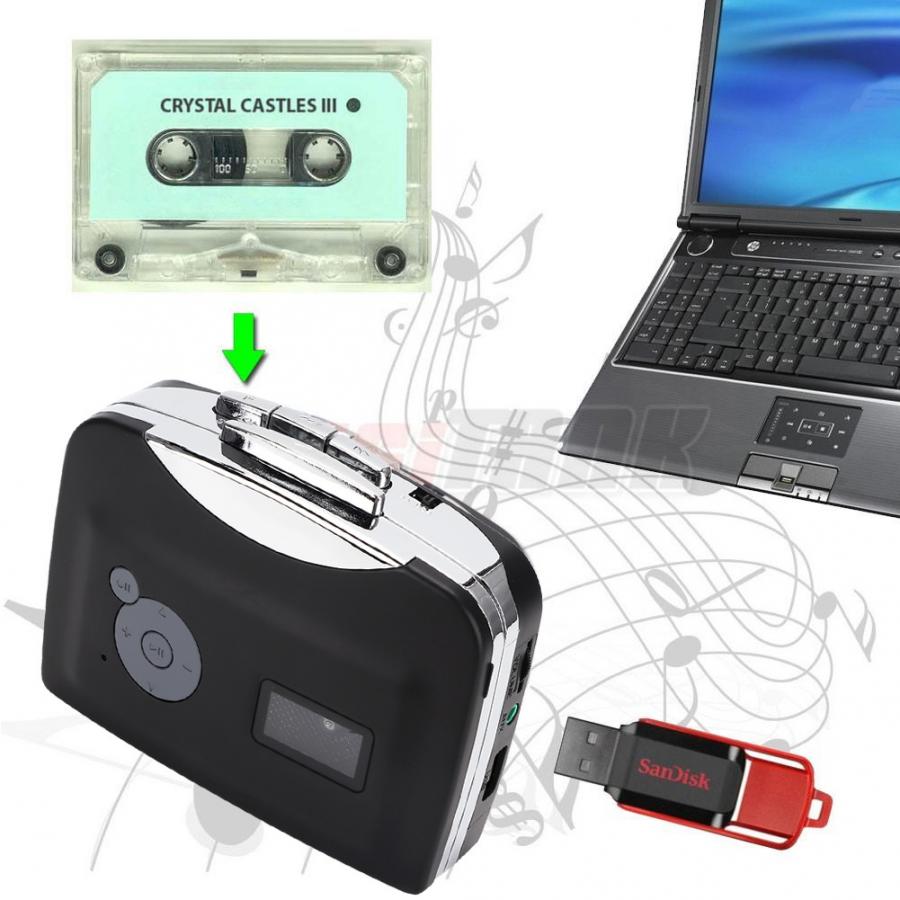 EZCAP230 Cassette to MP3 Converter Stereo USB Cassette Digital Tape MP3 with Headphones Tape Converter