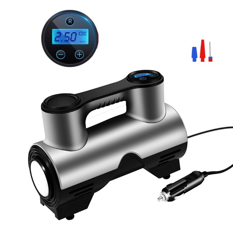 12V/120W Portable Air Compressor Multifunctional Air Pump Tire Inflator with Bright Emergency Flashilight: B