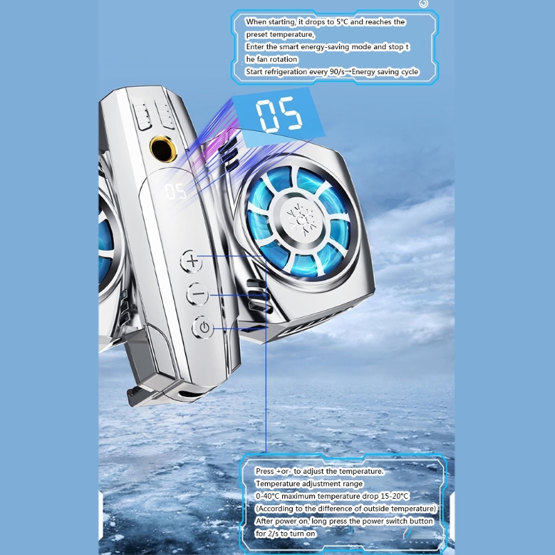 A9LC Smartphone Cooler Mobiel Radiator Met Dual Semi-Conductor Koeling Chip Cooling Case Voor Alle Soorten Mobiele Telefoon