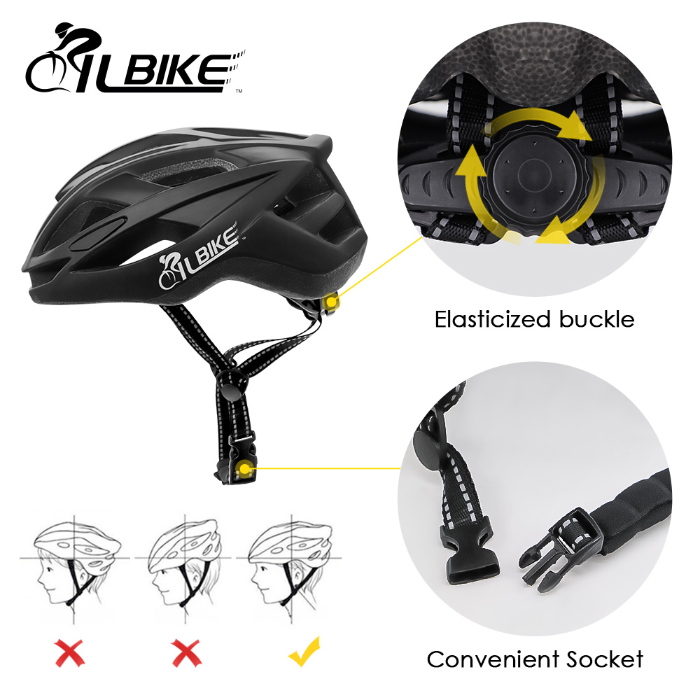 QYLBIKE Casco de ciclismo de seguridad Casco de bicicleta ligero ajustable para hombres adultos Mujeres Casco de bicicleta de montaña y carretera