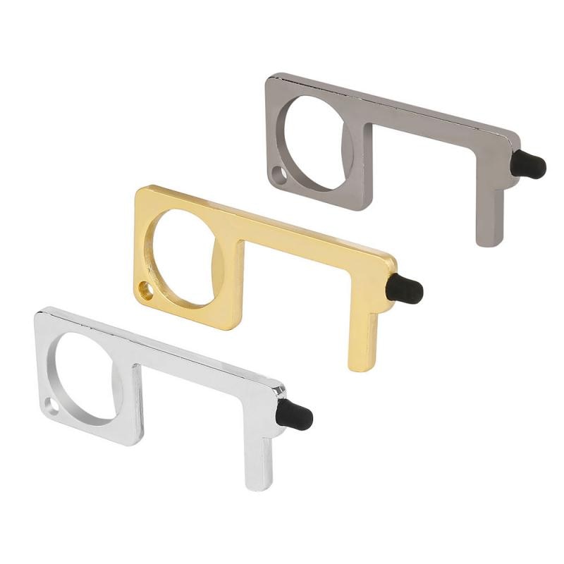 Anti Contact Door Opener Key Hand Tool No Touch Door Opener Key Chain Non-contact Door Handle Elevator Artifact Keychain