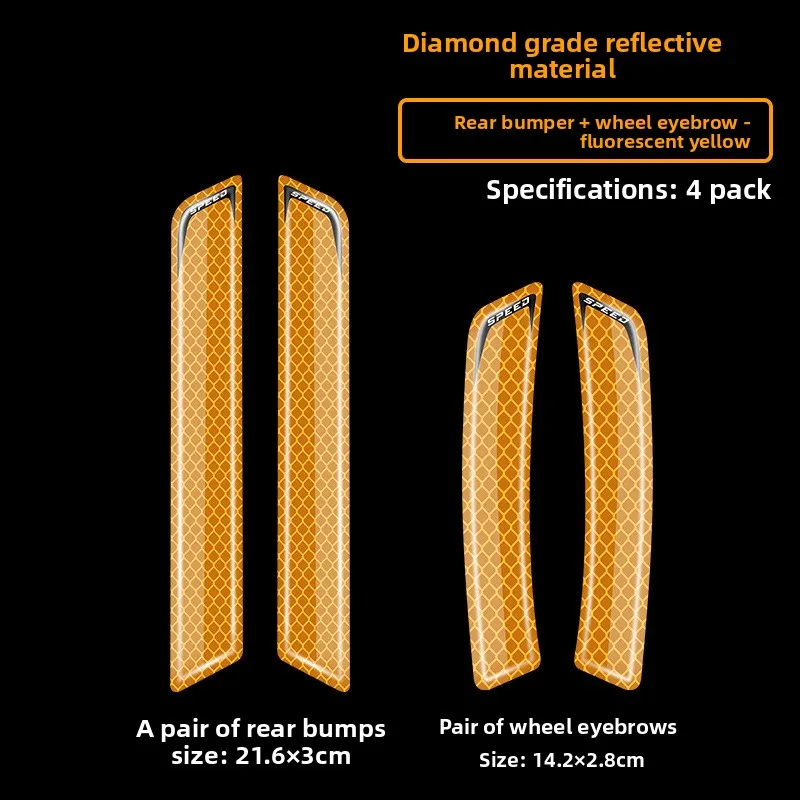 2 SZT. Naklejki na nadkola samochodowe, przednie i tylne zderzaki, nocne odblaskowe naklejki dekoracyjne, uniwersalne naklejki ochronne na karoserię: Niebieski