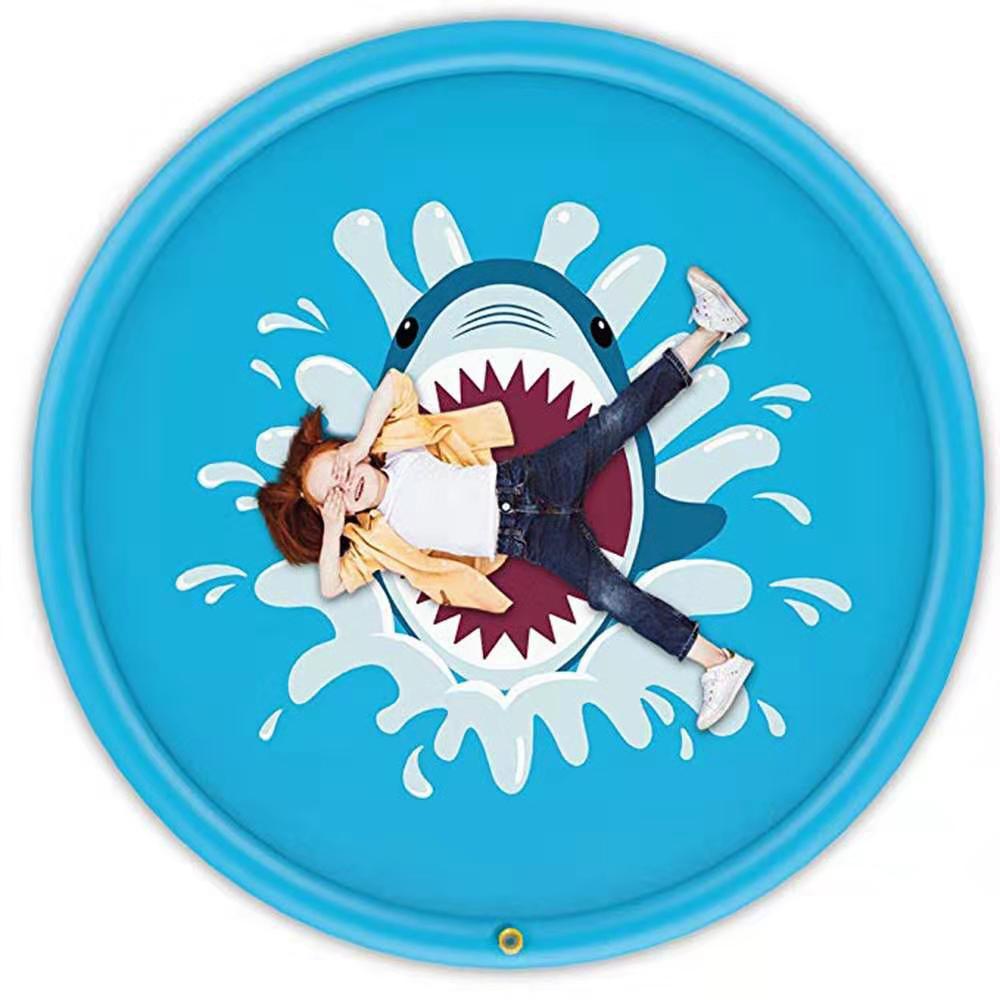 Schwimmen Schwimmbad matt PVC Aufblasbare draussen wasser sprühen Pad draussen Wasser sprühen spielzeug wasser sprühen runde Pad 68 zoll/170cm