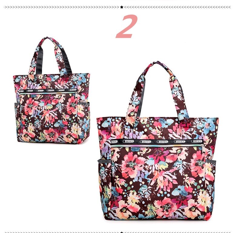 Bolso grande con estampado Floral para mujer, bandolera, bolso de estilo Hobo: B