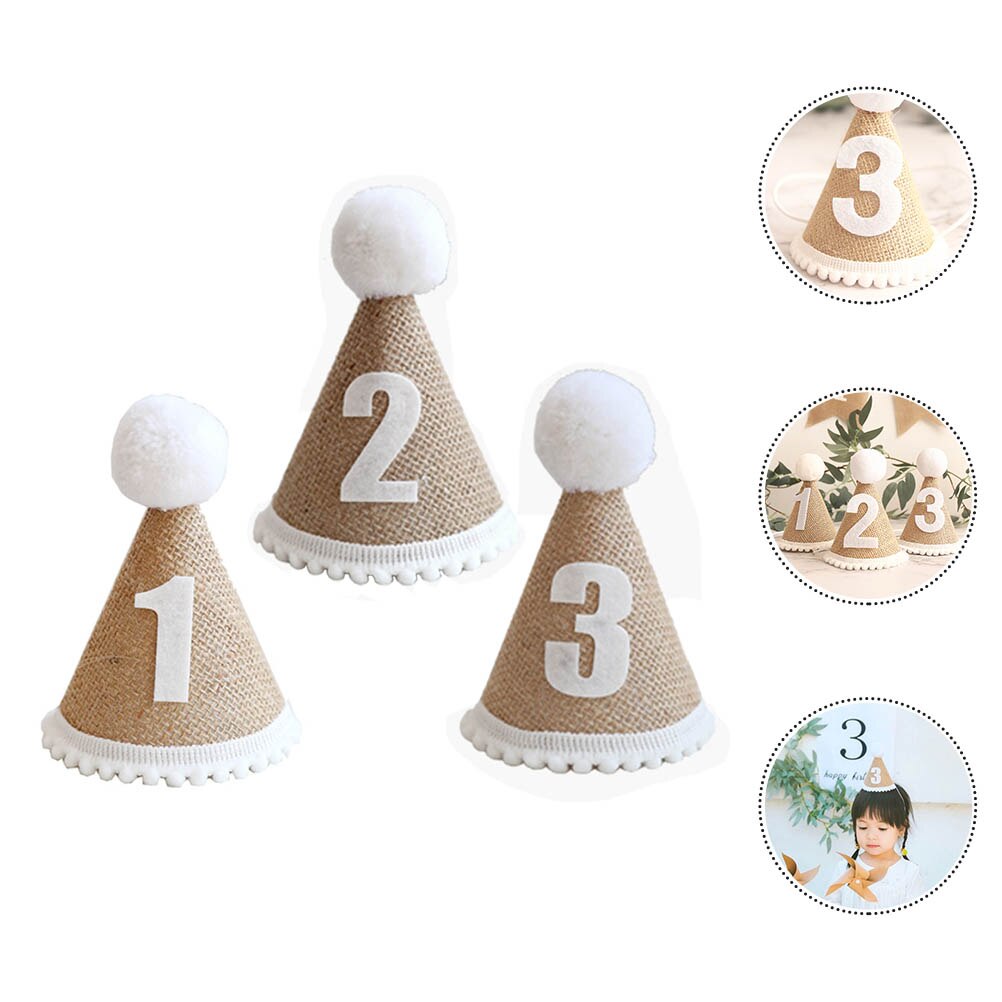 Gorros decorativos de cumpleaños para niños, 6 piezas, sombrero para de cumpleaños