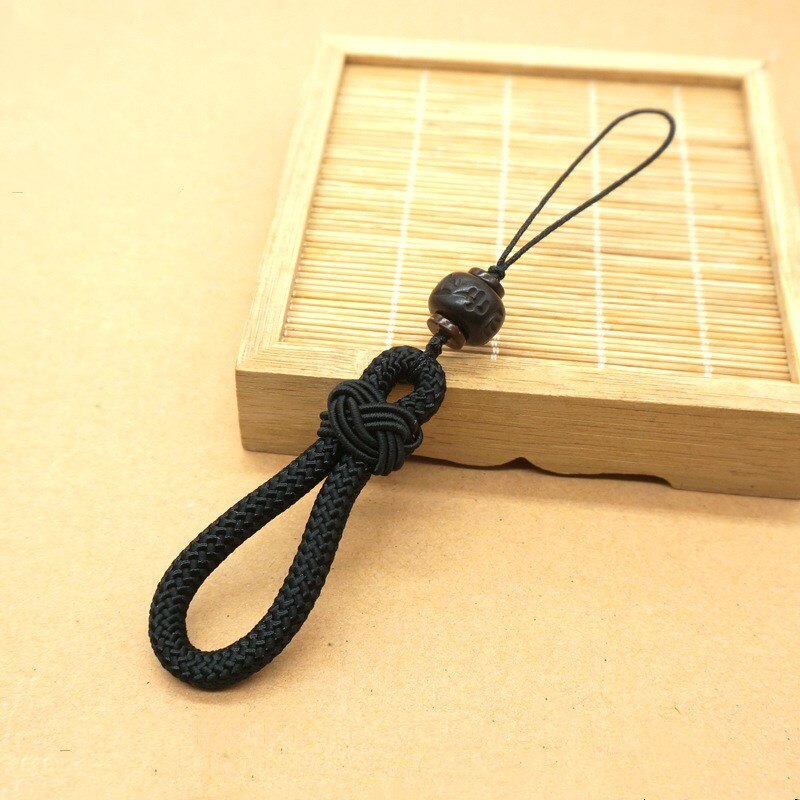 Gewebe praktisch Schlüsselband - Universelles kurzes Band für Schlüssel, USB-Stock, Ich würde-Karten - DIY Handgemacht: Schwarz