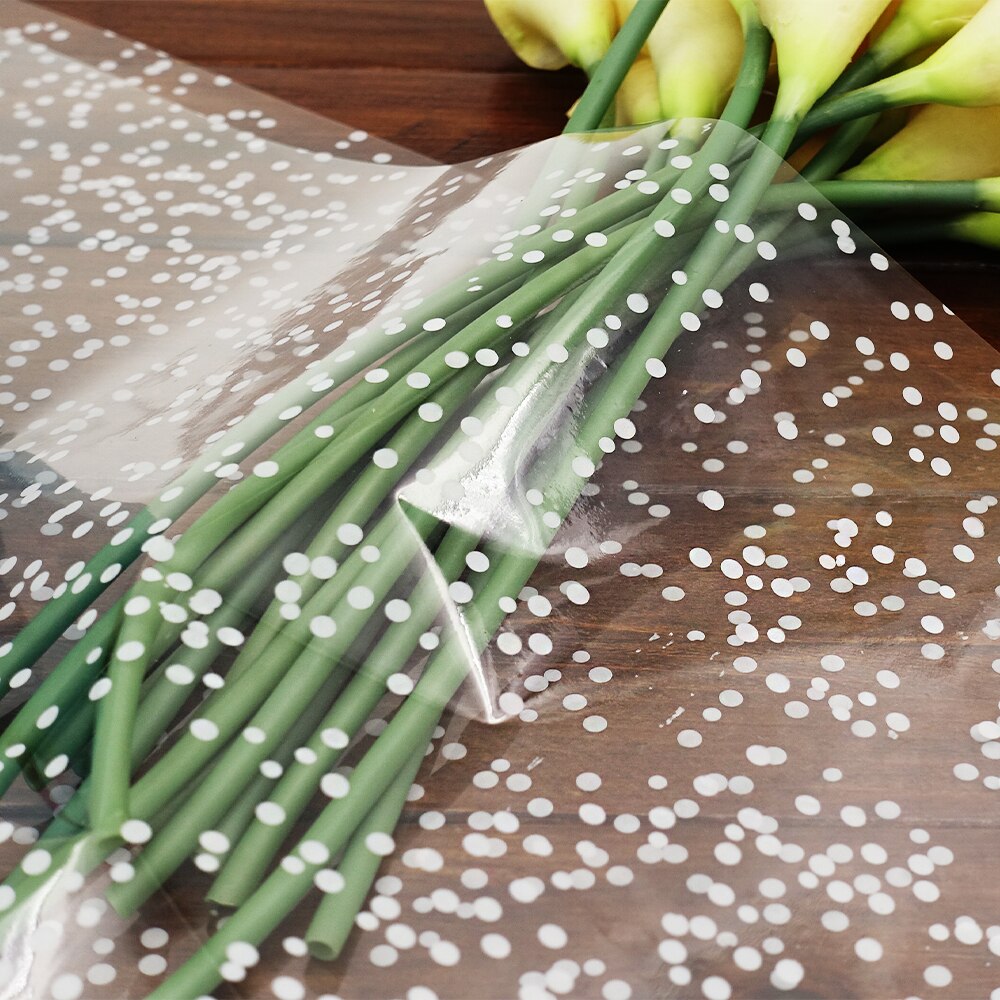 Läpinäkyvä painatus muovi käärepaperi sellofaani kukat käärepaperi askartelupaperi tee itse karkki keksi käärepaperi