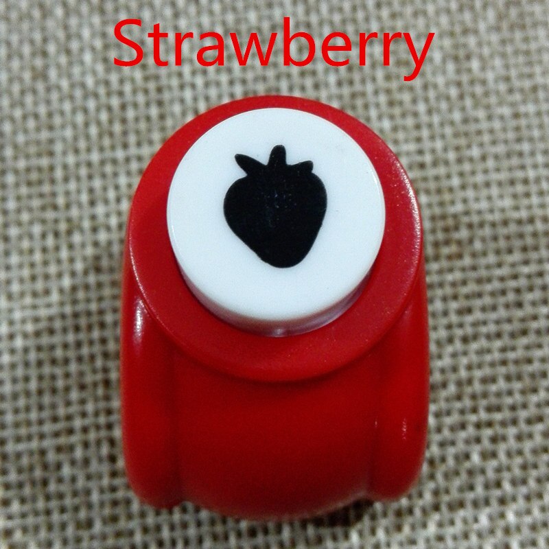 1 PCS Kid Child Mini Printing Paper Hand Shaper Scrapbook Tags Cards DIY Punch Cutter Tool 16 Styles: strawberry