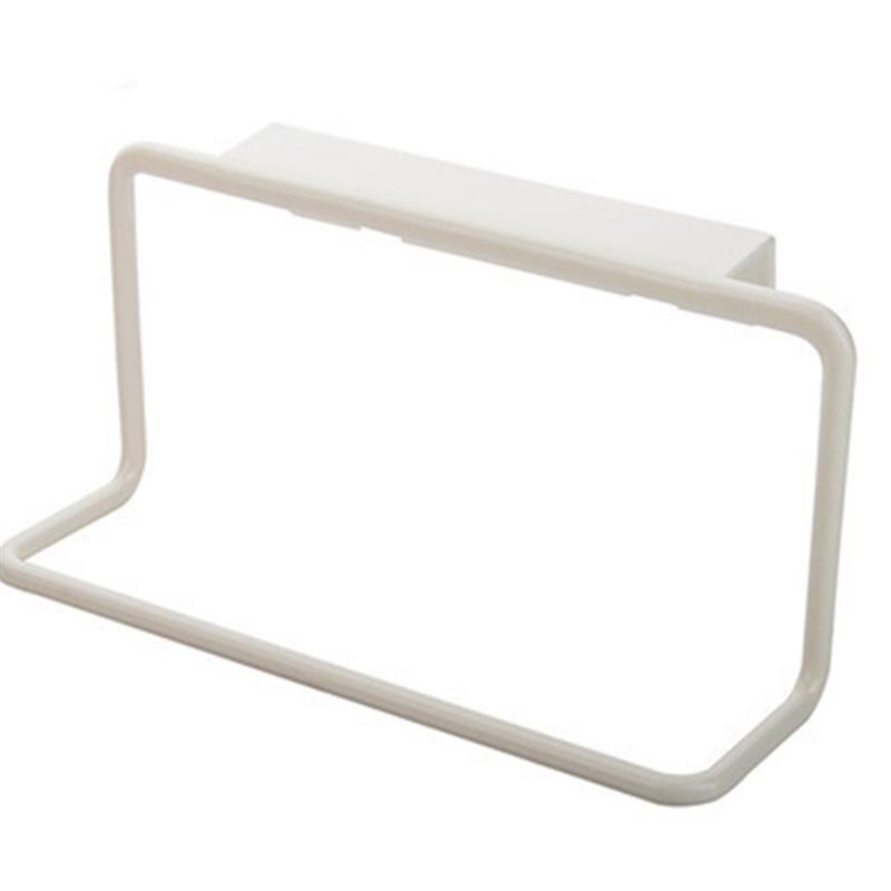 1Pcs Plastic Hanging Holder Multifunction Towel Rack Cupboard Cabinet Door Back Home Storage Organizer Kitchen Accessories: White