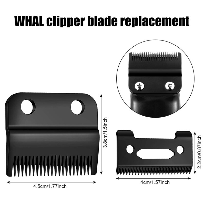 2 Sets Hair Clipper Replacement Blade Adjustable Hair Clipper Blades Compatible with Wahl 8148, 1919,8591, 8504, 2241
