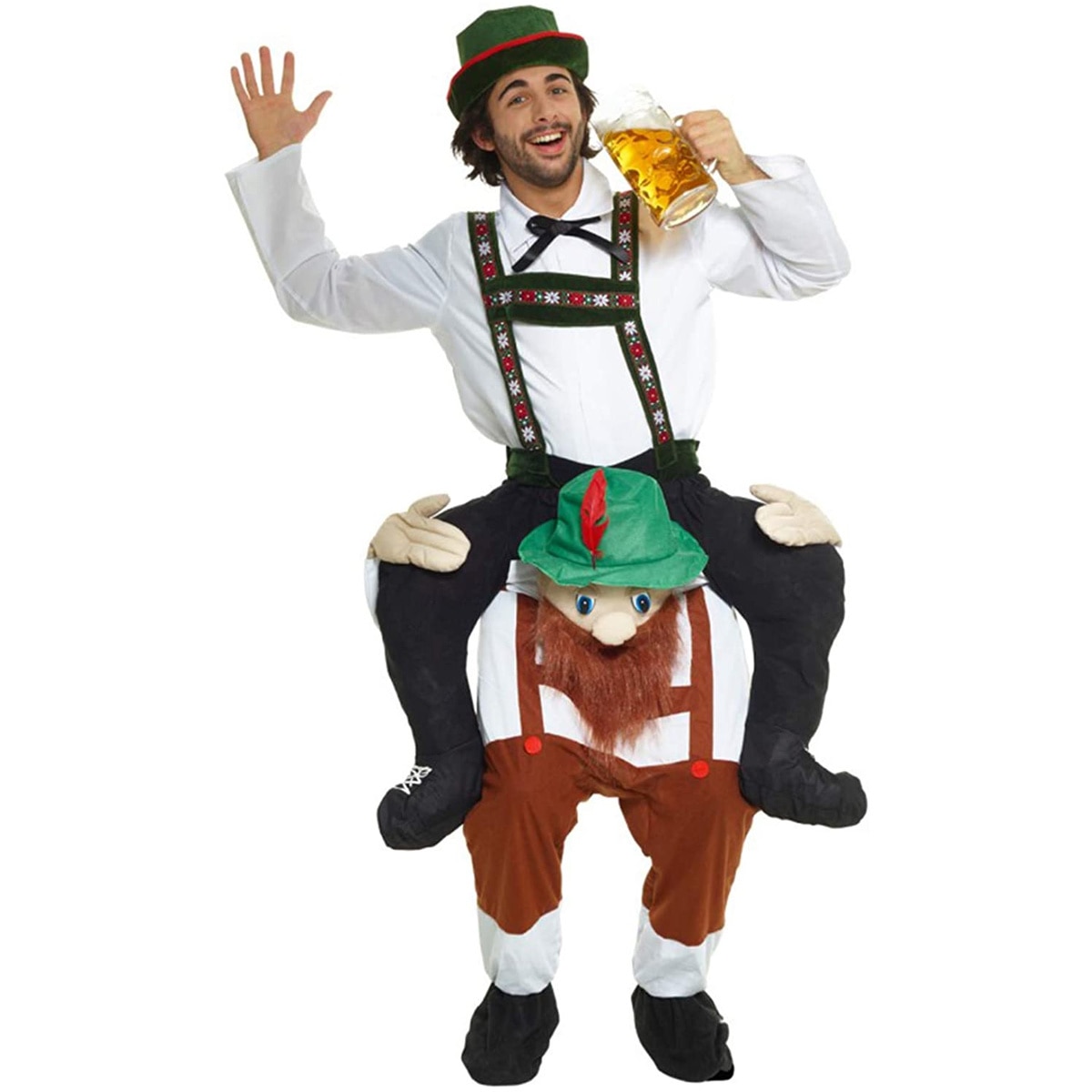 Novelty Santa Claus Funny Costume With Stuff Your Own Legs for Woman Men Xmas carrying me Dress Up Magic Pants Christmas