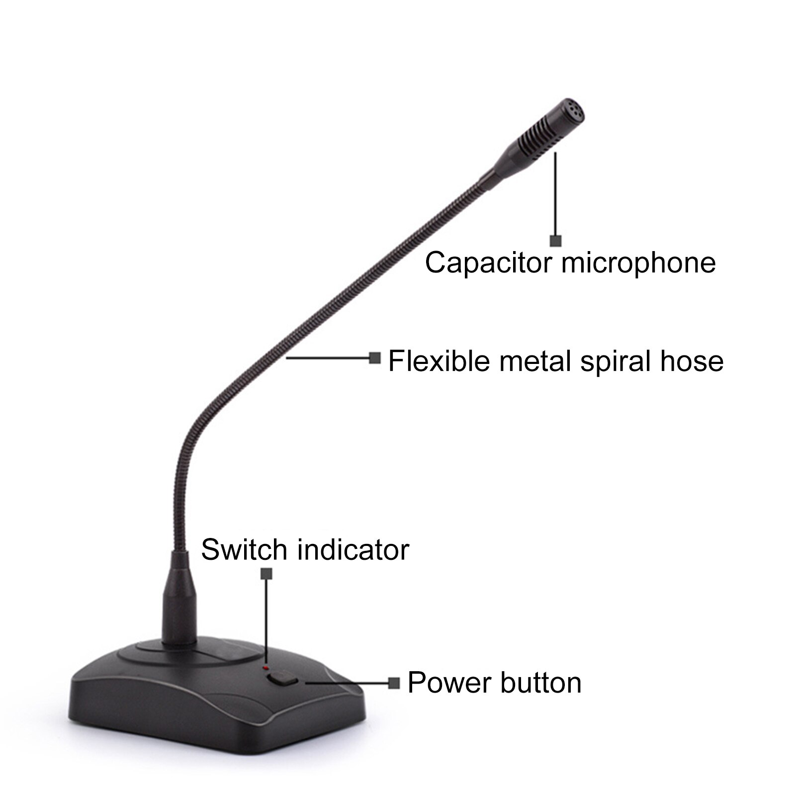 Adjustable USB Wired Desktop Microphone for Recording/Business Conference/Gaming
