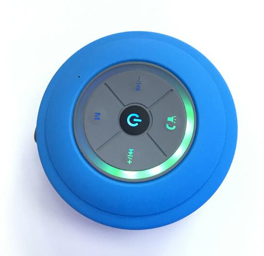 Q9 Portable Subwoofer Shower Bluetooth Speaker Hands Free TF Card Waterproof Music Speakers For Car Handsfree Call Suction Mic: Blue