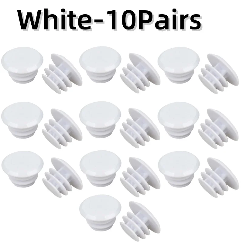 1-10 pares de tapas de manillar de bicicleta de montaña, color negro, rojo y blanco, cubiertas de plástico para accesorios de 22mm de diámetro: De uva púrpura