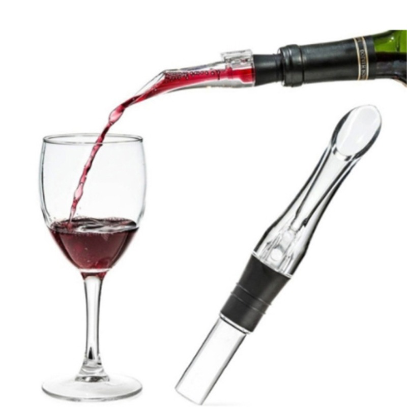 Aérateur et verseur de vin, verseur d'aération Premium, bouchon de carafe de vin rouge, bouchon de bec, distributeur de bouche de bouteille, bec de carafe: Bleu marine