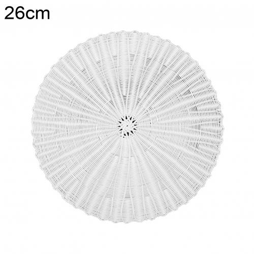 Round Rattan Woven Non-Stick Stuffed Bun Steamer Mat Dim Sum Tool Kitchen Cooking Dumplings Steam Mat Baking Liner: 26 cm