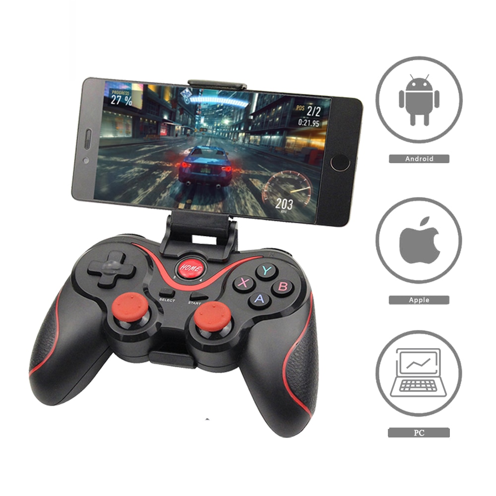 T3 X3 Wireless Joystick Gamepad Game Controller bluetooth BT3.0 Joystick For Mobile Phone Tablet TV Box Holder