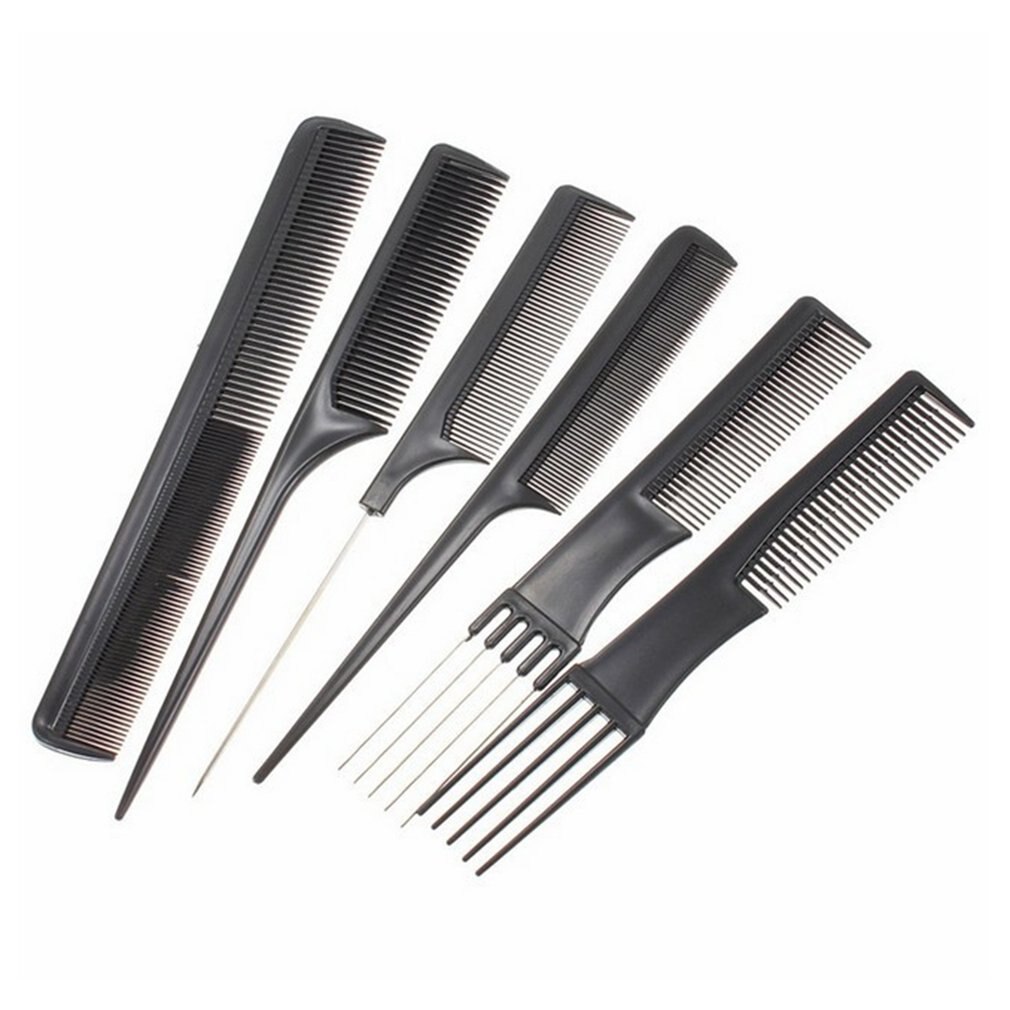 10-Piece Hairdressing Comb Eco-Friendly Plastic Rapid Modeling Anti-Static Massage Comb Straight Hair Tool