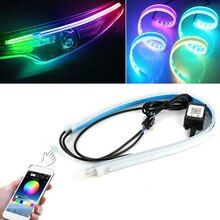 2 × rgb led drl auto styling dagrijverlichting strip voor koplamp accessoires led lichtstrips
