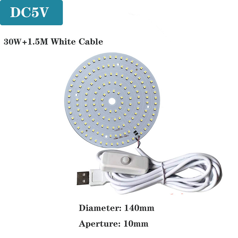 1 pièces DC5V puces LED à intensité variable SMD5730 lampe à LED USB variateur 2W 3W 5W 10W 30W panneau lumineux blanc lumière chaude avec câble de commutation marche/arrêt: 2-2.4 v / Orange