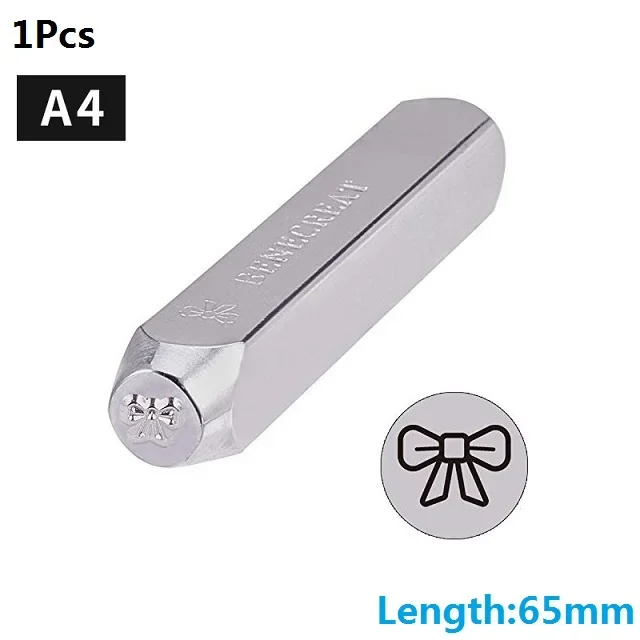 Metalen stempels voor het maken van sieraden, ponsstempels, leer hout, leer, doe-het-zelf, beginners en professionals, 6 mm, 1/4": Donker Kaki