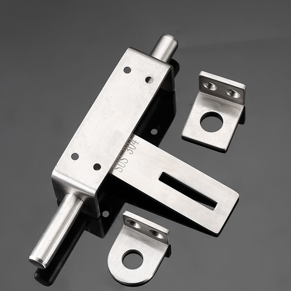 Sliding Bolt Padlock Hole Rust-proof Heavy Duty Gate Latch Safety Lock Multifunction 304 Stainless Steel Hardware Solid Home