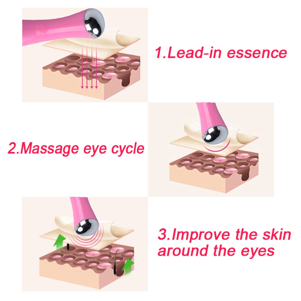 Beauty Mini Oog Massage Apparaat Elektrische Gezichts Trillingen Rimpel Verwijderen Donkere Cirkel Wallen Dunne Gezicht Anti Bag Pouch