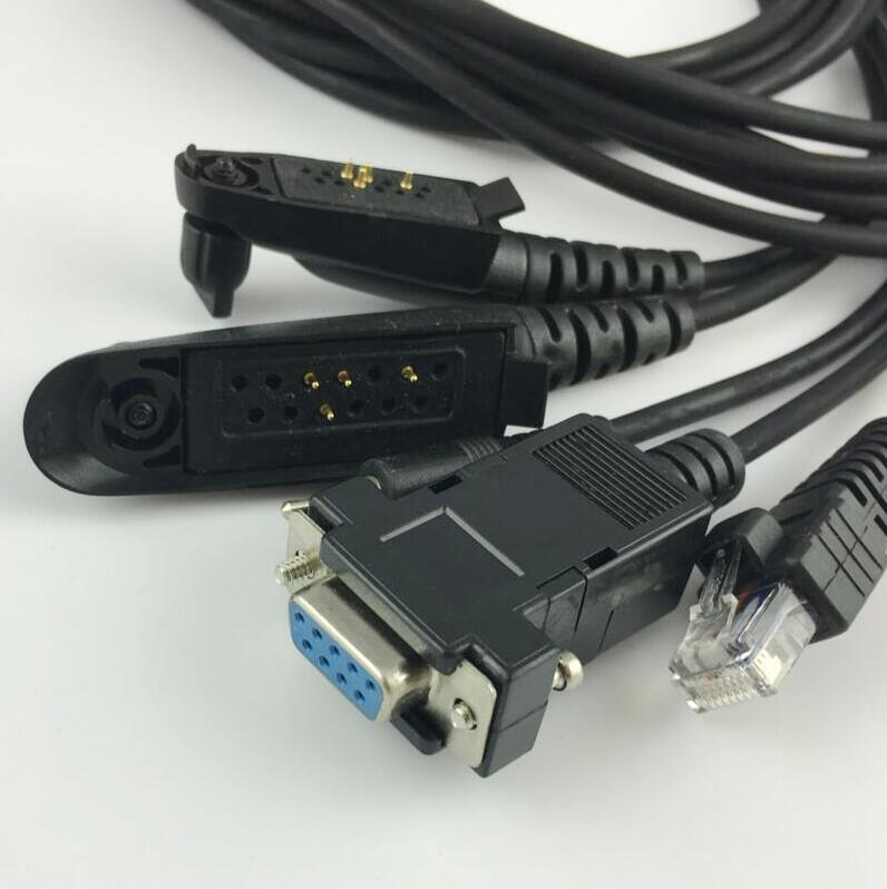 Câble de programmation universel 5 en 1 sans nervure HKN9857 pour talkie-walkie Motorola GM300 GP328 GP340 GP3688 GP88 CP140 Radio bidirectionnelle