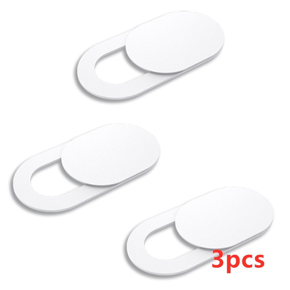 Web Cam Cover Shutter Magnet Slider Universal Antispy Camera Cover For Web Laptop iPad PC Macbook Tablet lenses Privacy Sticker: 3 PCS White