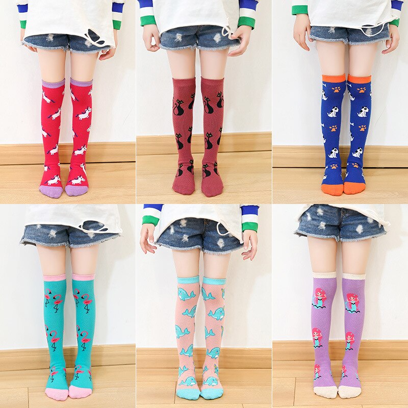 Mädchen Socken 3-12 Jahre alt Baumwolle Knie Hohe Socken SchöNe Lange freundlicher Knie Socken freundlicher Tanz Socken mädchen Todder Baby