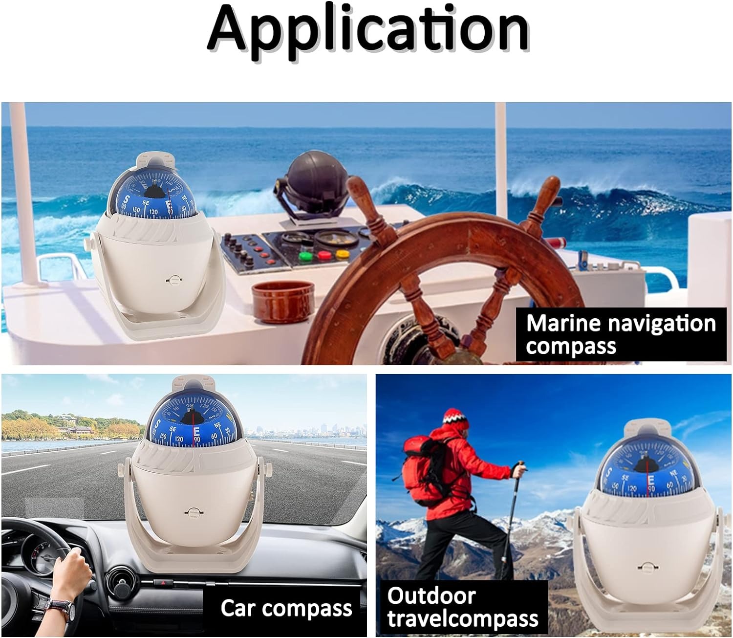 Navigatie Kompas Bal Met Magnetische Afwijking Hoek Aanpassing Voor Voertuigen & Schepen, Directionele Tool Voor Navigatie, Verkenning