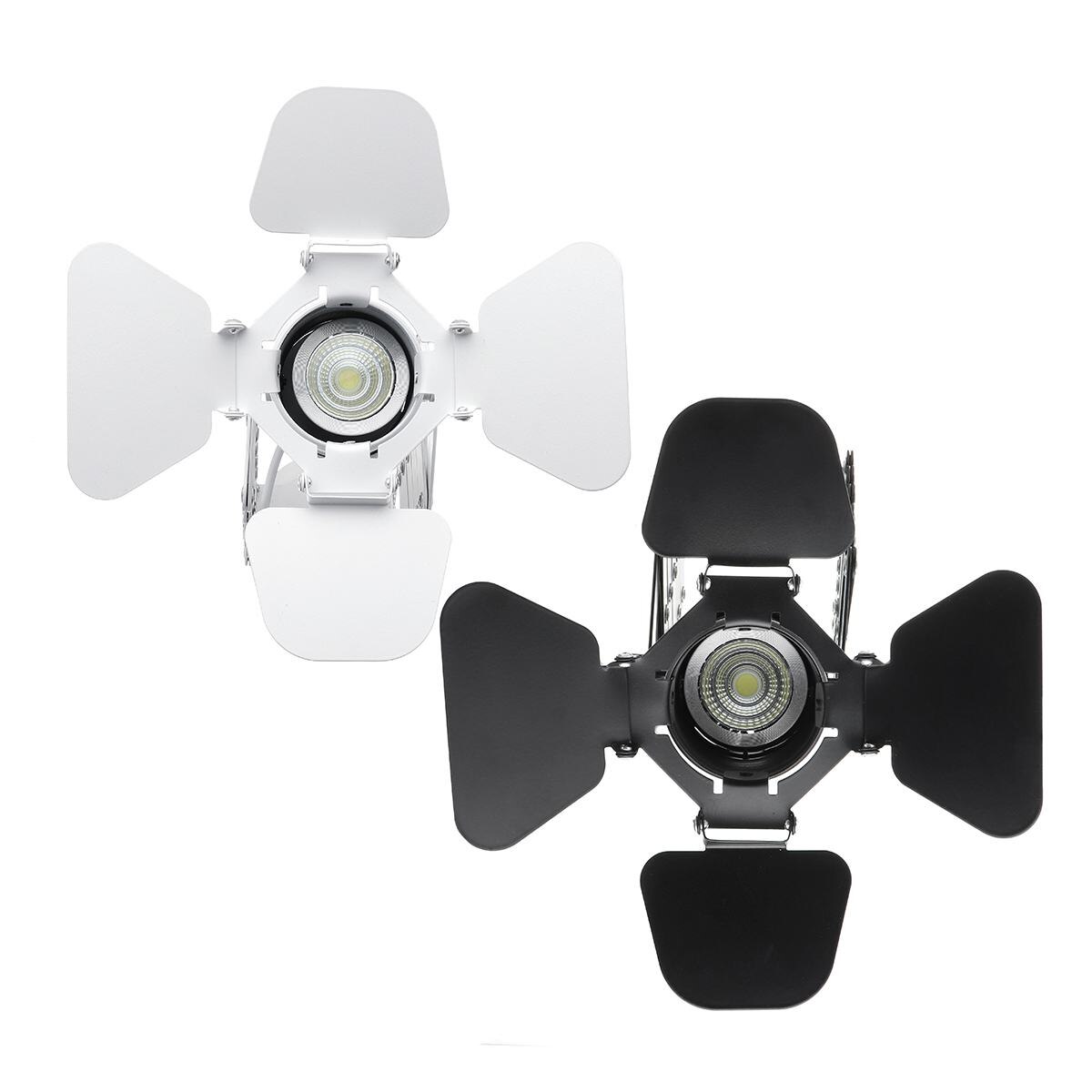 220v industrielle vintage jernskinne pendel loftslampe justerbar led spotlight  e27 110lm til 8-10 kvadratmeter hvid sort