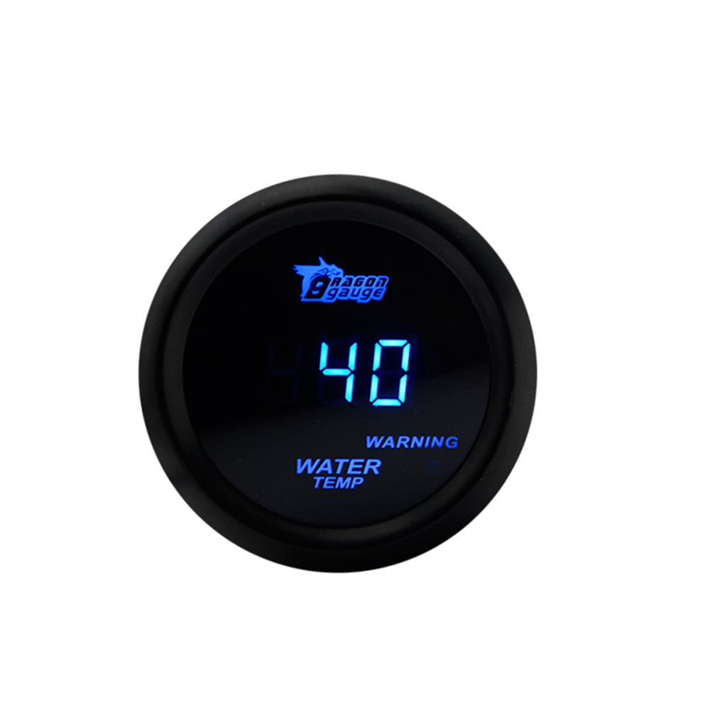 High Quanlity2'' 52MM Car Digital Blue Led Water Temperature Gauge 40-150℃ With Water Temp Joint Pipe Sensor Adapter 1/8NP