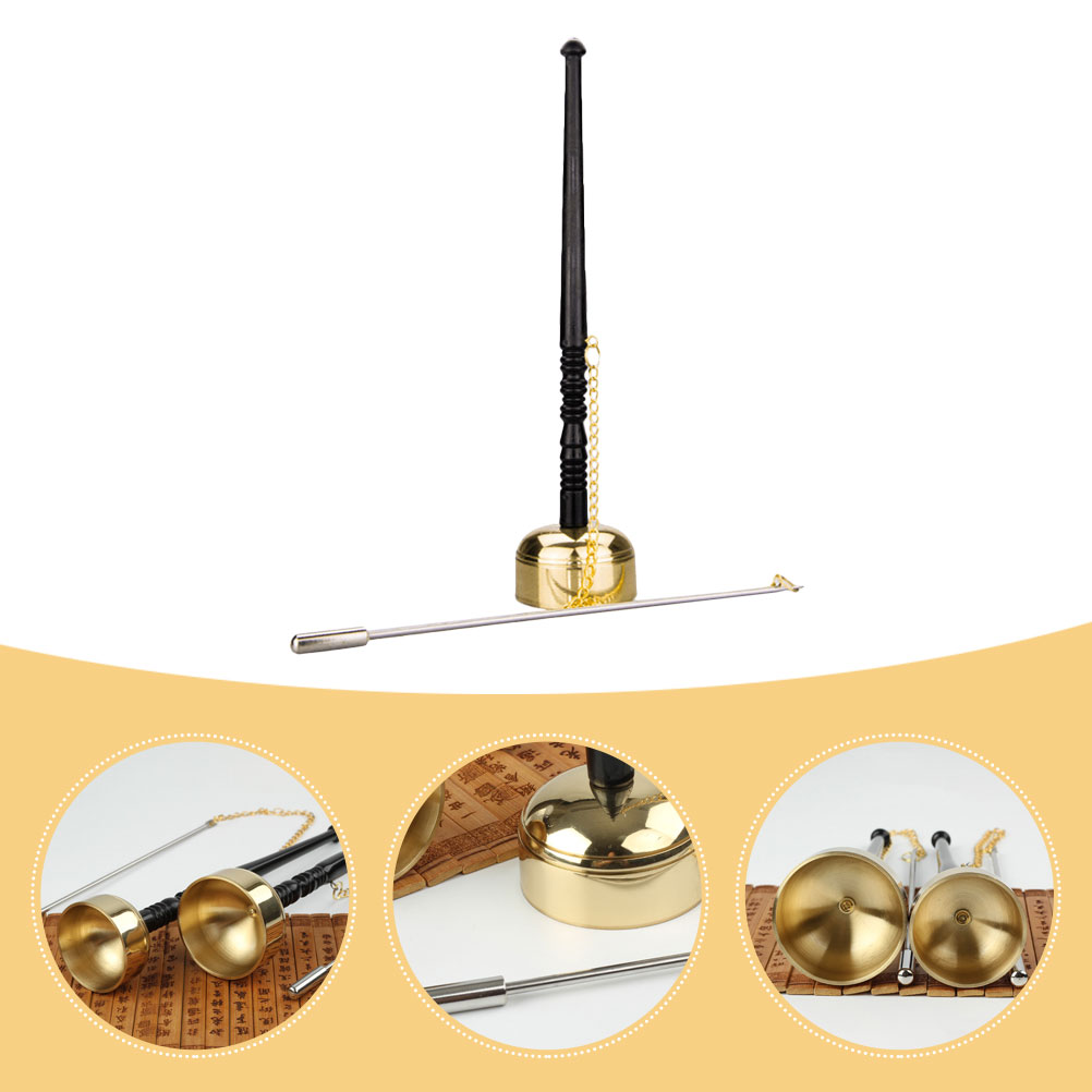 Exquisite Brass Yin Qing Retro Percussion Instrument Decor Craft Temple Instrument